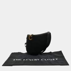 Pre Owned Dior Black Leather Saddle Triple Zip Crossbody Bag