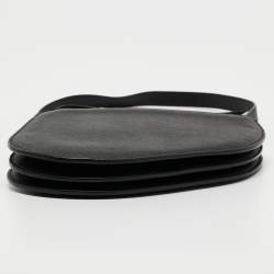 Pre Owned Dior Black Leather Saddle Triple Zip Crossbody Bag