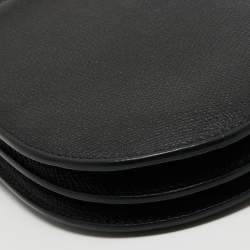Pre Owned Dior Black Leather Saddle Triple Zip Crossbody Bag