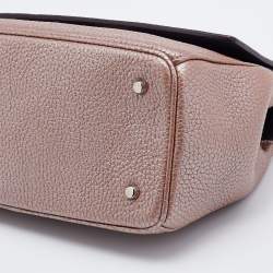 Pre Owned Dior Mocha Leather Mini Be Dior Flap Bag