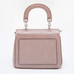 Pre Owned Dior Mocha Leather Mini Be Dior Flap Bag
