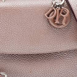 Pre Owned Dior Mocha Leather Mini Be Dior Flap Bag