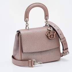 Pre Owned Dior Mocha Leather Mini Be Dior Flap Bag