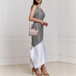 Pre Owned Dior Mocha Leather Mini Be Dior Flap Bag
