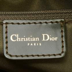 Pre Owned Dior Multicolor Camouflage Print Suede and Patent Leather Satchel