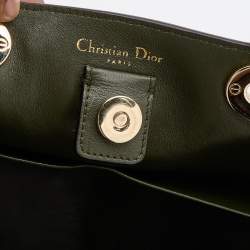 Pre Owned Dior Purple Leather Large Diorissimo Shopper Tote