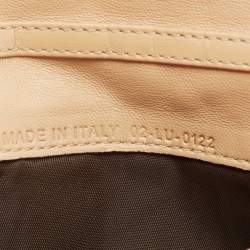 Pre Owned Dior Beige Quilted Leather Lady Dior Wallet