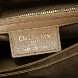 Pre Owned Dior Beige Cannage Leather Large Miss Dior Flap Bag