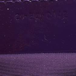Pre Owned Dior Purple Cannage Patent Leather Large Soft Lady Dior Shopping Tote