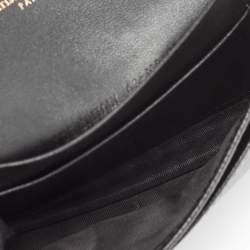 Pre Owned Dior Black Leather Saddle Card Holder