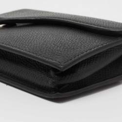 Pre Owned Dior Black Leather Saddle Card Holder