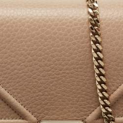 Dior Beige Leather Diorama Wallet on Chain