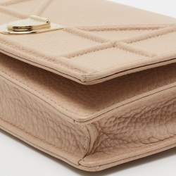 Dior Beige Leather Diorama Wallet on Chain