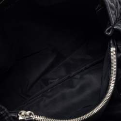 Pre Owned Dior Black Cannage Nylon Charming Lock Satchel
