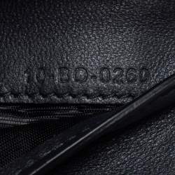 Pre Owned Dior Dark Grey Micro Cannage Patent Leather 30 Montaigne Trifold Wallet