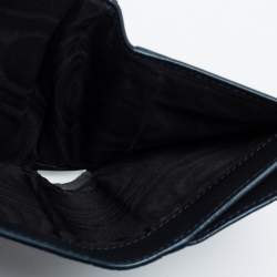 Pre Owned Dior Dark Grey Micro Cannage Patent Leather 30 Montaigne Trifold Wallet