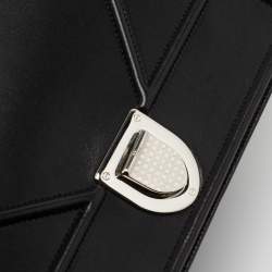 Pre Owned Dior Black Leather Large Diorama Flap Shoulder Bag