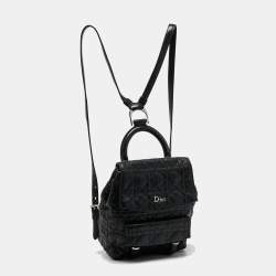 Dior Black Cannage Quilted Leather Small Stardust Backpack