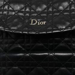 Dior Black Cannage Quilted Leather Small Stardust Backpack