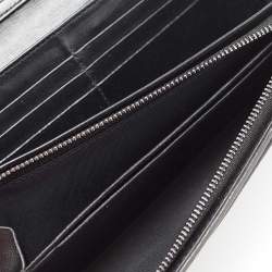 Pre Owned Dior Black/White Snakeskin Lady Dior Wallet on Chain