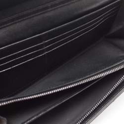 Pre Owned Dior Black/White Snakeskin Lady Dior Wallet on Chain