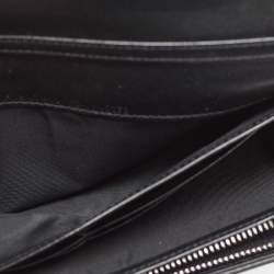 Pre Owned Dior Black/White Snakeskin Lady Dior Wallet on Chain