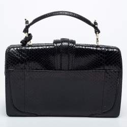 مملوكة مسبقًا Dior Black Python Top Handle Bag