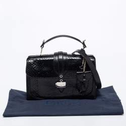 مملوكة مسبقًا Dior Black Python Top Handle Bag