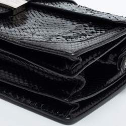 مملوكة مسبقًا Dior Black Python Top Handle Bag