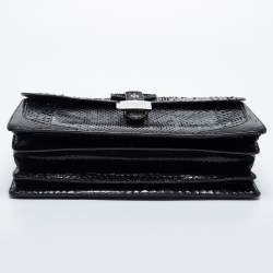 مملوكة مسبقًا Dior Black Python Top Handle Bag