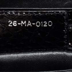 مملوكة مسبقًا Dior Black Python Top Handle Bag