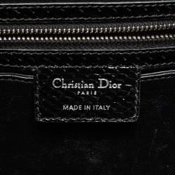 مملوكة مسبقًا Dior Black Python Top Handle Bag