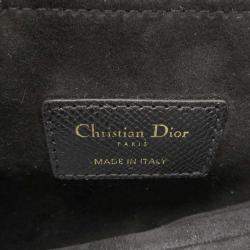 Pre Owned Dior Black Leather Saddle Mini Shoulder Bag 