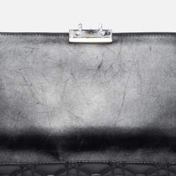 Pre Owned Dior Black Quilted Leather Large Miss Dior Flap Bag