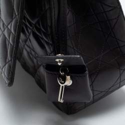 Pre Owned Dior Black Quilted Leather Large Miss Dior Flap Bag