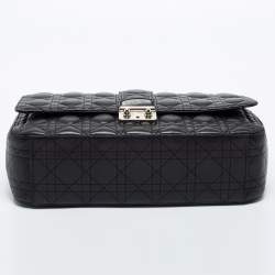 Pre Owned Dior Black Quilted Leather Large Miss Dior Flap Bag