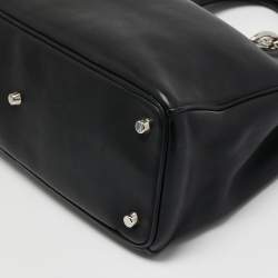 Dior Black Leather Medium Diorissimo Tote