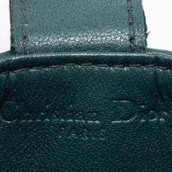 Dior Green Cannage Leather Lady Dior 5 Gusset Card Holder