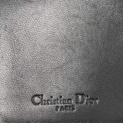 Pre Owned Dior Black Cannage Leather Lady Dior French Compact Wallet
