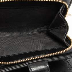 Pre Owned Dior Black Cannage Leather Lady Dior French Compact Wallet