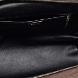 Pre Owned Dior Brown Ostrich,Croc and Snakeskin Limited Edition 0019 Detective Satchel