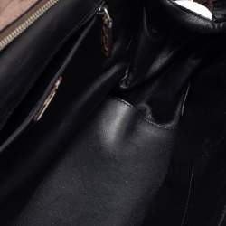 Pre Owned Dior Brown Ostrich,Croc and Snakeskin Limited Edition 0019 Detective Satchel