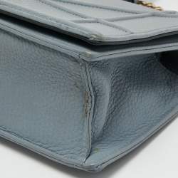 Pre Owned Dior Light Blue Leather Small Diorama Shoulder Bag