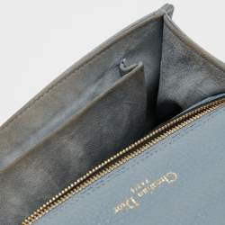 Pre Owned Dior Light Blue Leather Small Diorama Shoulder Bag