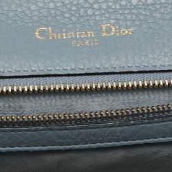 Pre Owned Dior Light Blue Leather Small Diorama Shoulder Bag