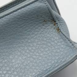 Pre Owned Dior Light Blue Leather Small Diorama Shoulder Bag
