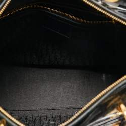 Pre Owned Dior Black Cannage Patent Leather Large Lady Dior Tote