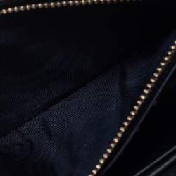 Pre Owned Dior Navy Blue Oblique Canvas and Leather Saddle Belt Bag