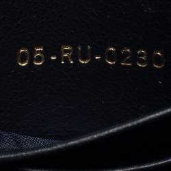 Pre Owned Dior Navy Blue Oblique Canvas and Leather Saddle Belt Bag