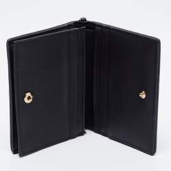 Dior Black Cannage Leather Lady Dior Flap Card Holder